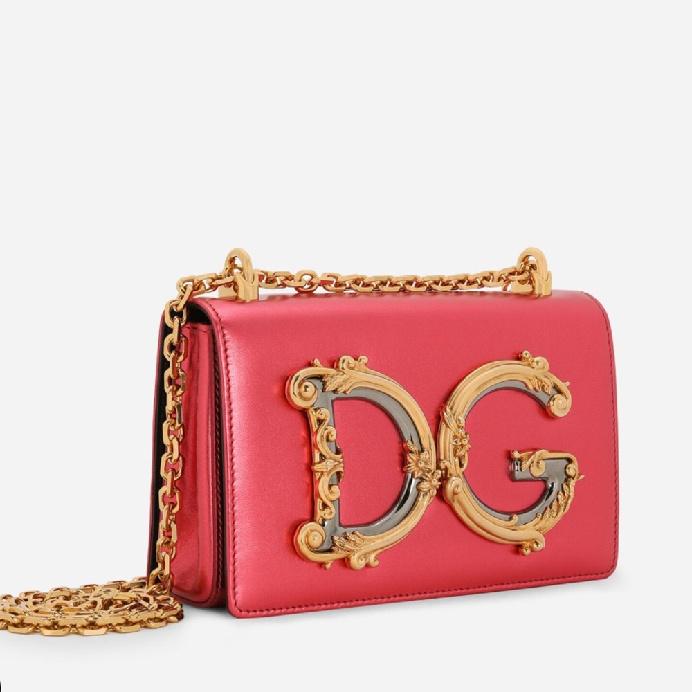 Dolce & Gabbana Nappa mordore leather DG Girls bag
